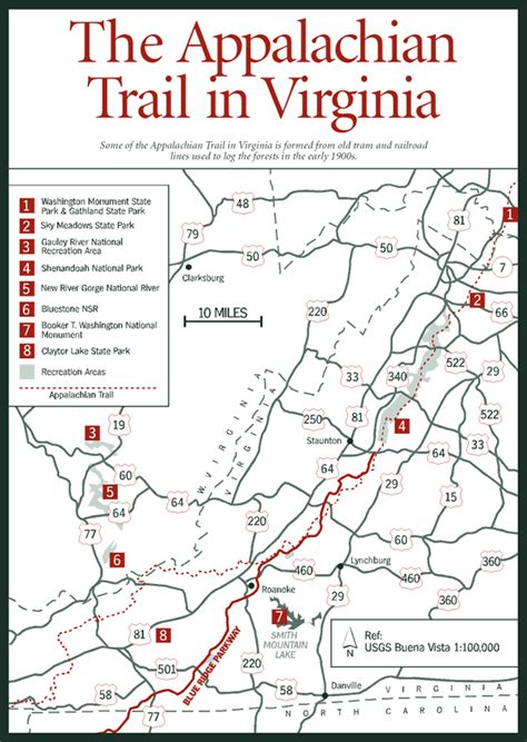 Appalachian Trail Map in Virginia